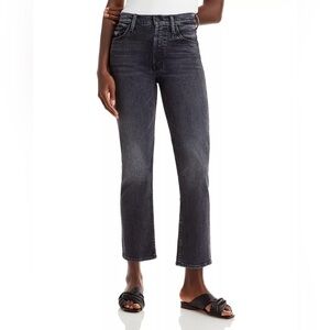 Mother Tomcat High Rise Ankle Straight Jeans in On the Fly (faded black) sz 29
